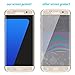 Samsung S7 Edge Screen Protector, TWOBIU(TM) Clear Tempered Glass Covering Edge 9H Hardness HD Anti Bubble (Gold)