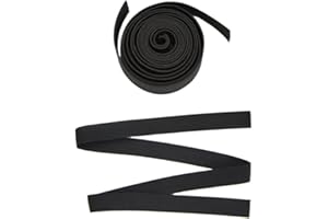 YANTAISIYU 6PCS Black Elastic Bands for Wig Making Accessories Melting Band for Lace Wig Caps Making (1.5cm)