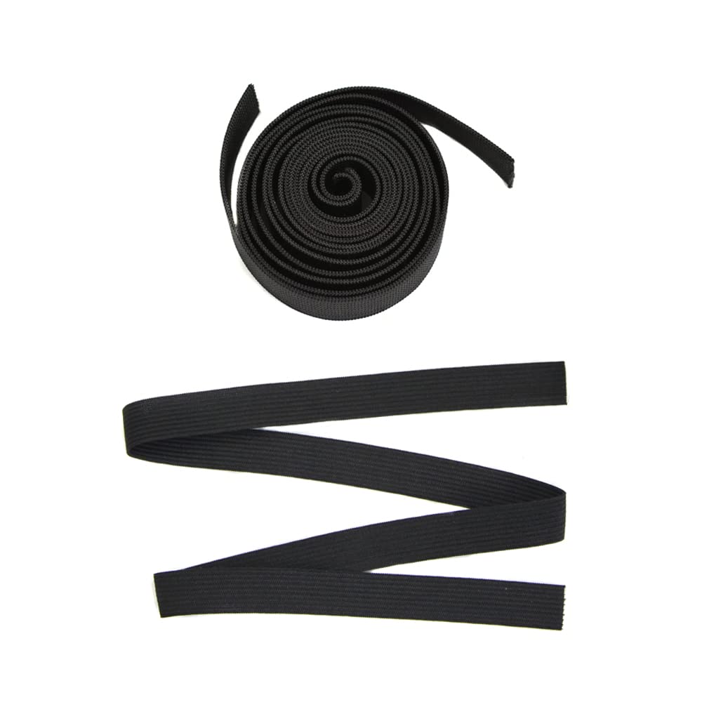 6pcs Black Wig Elastic Band Wig Melting Band Accessories for Wigs Making (1.5cm)