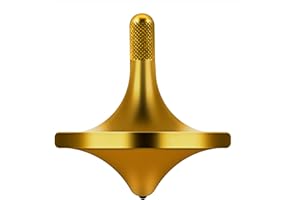 CHEETOP Stainless Steel Spinning Top, Premium Exquisite Perfect Balance Well Made Metal Desk EDC Little Fidget Toy, Spin Long Time Over 6 Minutes, Great Value (Bronze,Medium Diameter 29mm)