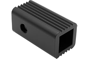 Hoypeyfiy 2'' to 1.25'' Trailer Hitch Receiver Adapter, 2 inches to 1-1/4 inches Square Hitch Insert Sleeve for Car Carriers 