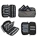 Electronics Organizer Travel Tech Case - Charge Cord, Slim Gadget, Charger Organizer Pouch Bag - Portable Cable Management Case