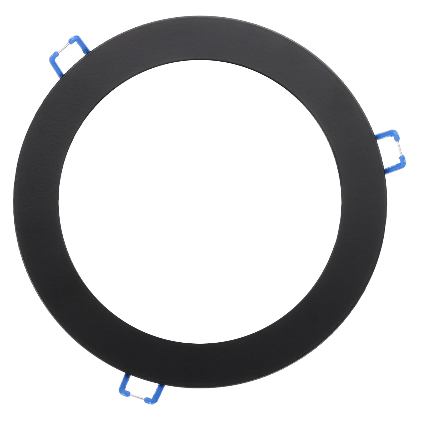 PATIKIL 18W 6.2" OD 4.6" ID Black Aluminum Alloy Steel Downlight Mounting Bracket Circular Light Cover Light Fixture for Indoor Ceiling Wall Recessed Can Downlights