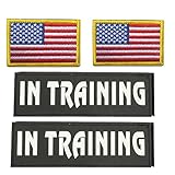 GrayCell Military Morale Service Dog Patches for Pet Tactical K9 Service Harness Vest Pack of 4 (3)