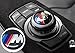///M 29mm Idriver I Drive Audio Controller Cover Cap BMW Sticker Emblem Badge Diameter 29mm for BMW 5er F10 F11 1er F20 F21 3er F30 4er F32 F34 F36