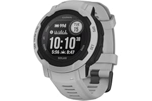 Garmin Instinct 2 Solar, GPS Outdoor Watch, Solar Charging Capabilities, Multi-GNSS Support, Tracbak Routing, Mist Gray