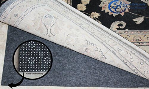 Non Slip Rug Pad 100% Felt and Rubber Extra Cushioned BEST VALUE BEST QUALITY Non Slip Rug Pad Added Comfort and Protection Reversible (8ft x 10ft)
