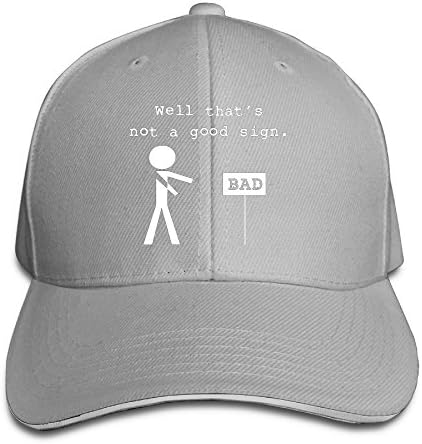 PANDO Well That's Not A Good Sign Sandwich Flex Fit Chapeau Sun Protection Hat Ash