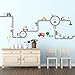 DECOWALL DW-1604 Vehicles on The Roads Kids Wall Stickers Wall Decals Peel and Stick Removable Wall Stickers for Kids Nursery Bedroom Living Room décor