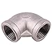 Cast Pipe Fitting 90 Degree Elbow - 1/2 '' NPT Female Threaded Pipe Fitting Stainless Steel 304