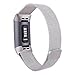 TOMALL Replacement Bands for Fitbit Charge 3, Waterproof Adjustable Replacement Accessories with Magnet Lock for Fitbit Charge 3 (Silver)