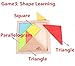 Elloapic 7 Piece Children Kids Educational Toy Colorful Wooden Brain Training Geometry Intelligence Tangram Puzzle Jigsaw Puzzle + one Small Gift