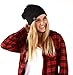 Women's Slouchy Beanie with Hole (Black)