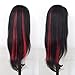 Luwigs 100% Human Virgin Hair Clip In Hair Extensions Red Color Straight Highlights Clip In No Short Hair Looking Natural 14inches 5pcs/set (14 inches, Red)