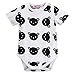 Cute Baby Boys Girls Bear Print Bodysuit Jumpsuit Romper One-pieces Clothes 0-24M (6-12 Months, White)