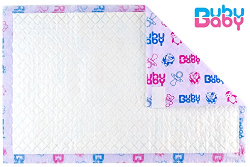 image for BubuBaby Disposable Underpads, Large Leak-Proof Baby Changing Table Co