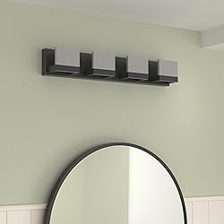 Tipace 4 Lights Modern Black Vanity Light Up and