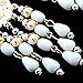Voberry Women's Bohemian Classical Fringed Long Section Of Big Beads Pendant Drop Tassels Hook Dangle Earrings (White)