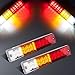 Zxlight 2x 20-LED Car Truck LED Trailer Tail Lights Turn Signal Reverse Brake Light, Stop Rear Flash Light Lamp, DC12V Red-Amber-White, Waterproof IP65 (Pack of 2)