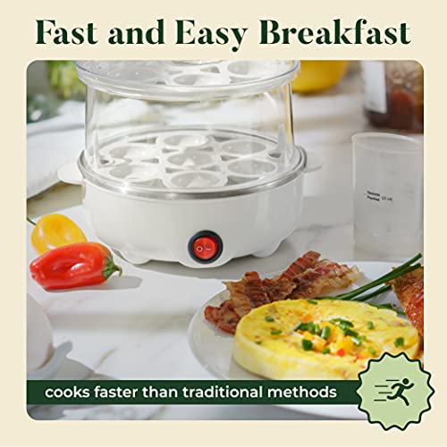 BELLA Rapid Electric Egg Cooker and Poacher with Auto Shut Off for