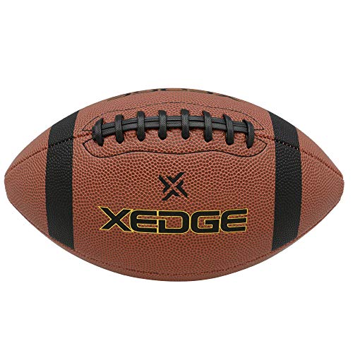 XEDGE Composite Leather Indoor/Outdoor Footballs for Training and