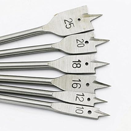 Generic 6mm : 6PCs Spade Wood Drill Bit Set Hole Saw Cutter Woodworking Tools for Wooden