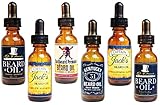 Premium Beard Oil and Conditioner for a Softer, Itch Free Beard - Variety Pack of 6 - 1 oz Bottles - Handmade with Carrier and Essential Oils that Offer Important Vitamins and Nutrients!