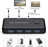 Uinfhyknd USB 3.0 KVM Switch for PC Keyboard Mouse Printer 2 Computers Sharing view 5