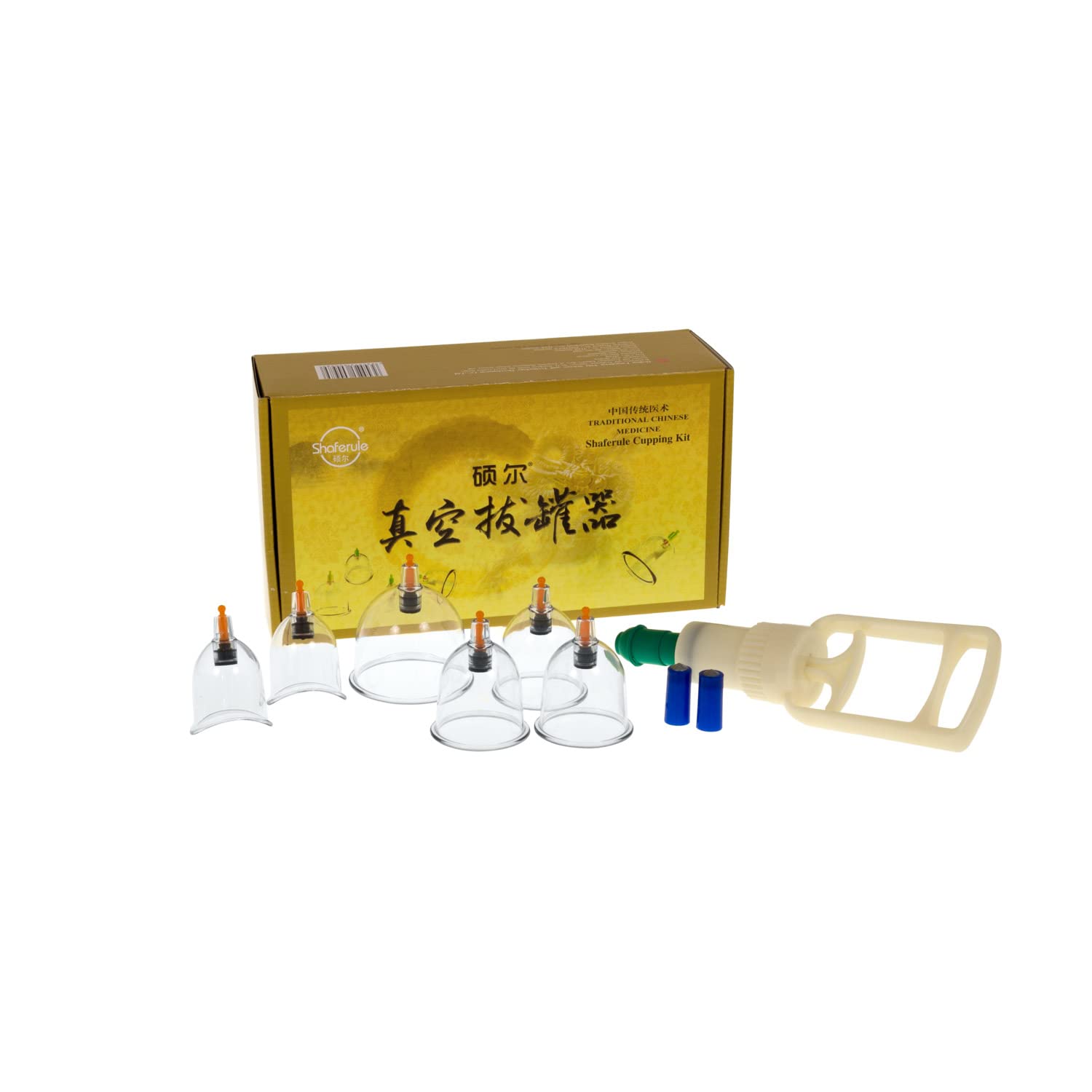 Plastic Cupping Set with Vacuum Pump | 6 Pieces