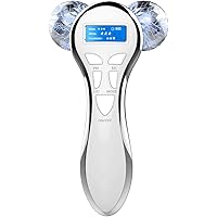 4D Microcurrent Face Massager Roller,Electric Rechargeable Face Lift Roller Arms Legs Massager for Anti Aging Wrinkles Facial