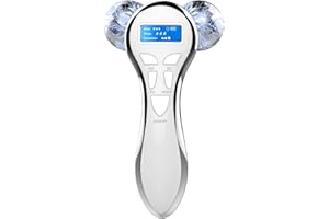 4D Microcurrent Face Massager Roller,Electric Rechargeable Face Lift Roller Arms Legs Massager for Anti Aging Wrinkles Facial Massage