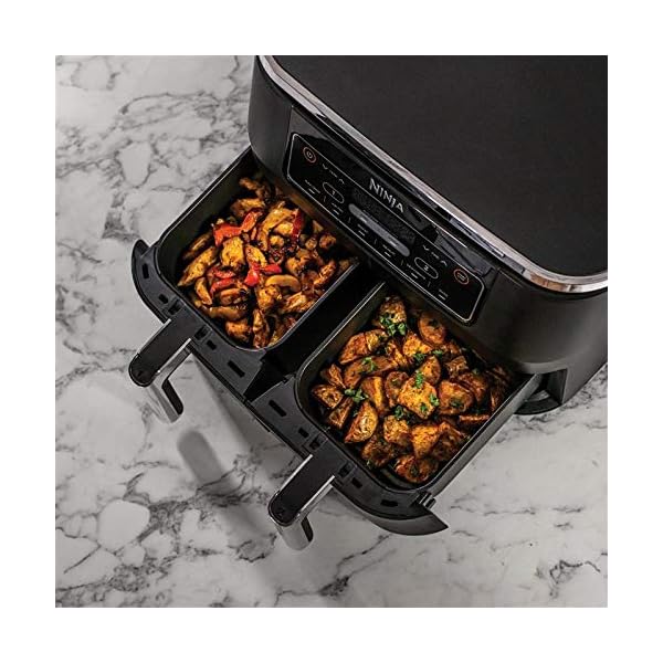 Ninja Foodi Air Fryer [AF300UK], Dual Zone, 7.6 Litre, Grey