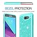 LeYi SWEET-435 Prime/Emerge/Express Prime 2/Amp Prime 2/J3 Mission/J3 Eclipse/J3 Luna Pro/Sol 2 Glitter Case with HD Screen Protector, Heavy Duty Protective Case for Samsung Galaxy J3 - Mint