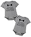 bakjuno Newbron Gentleman Rompers Baby Boy Bodysuits Cute Twins Romper (Gray02, 0-3 Months)