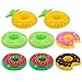 Ovinm Inflatable Drink Floats for Swimming Pool Party - Watermelon, Lime, Pineapple and Donut - 8 Pack (8 Pack)