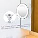 Cymas 7× Magnifying Lighted Makeup Mirror, 15 Min Auto Turn Off, Dimmable Daylight LED Travel Vanity Mirror, Compact, Cordless, 360 Rotation, Strong Locking Suction Bathroom Mirror