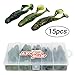 RUNCL Anchor Box - Soft Body Frog, 2 Legged Frog, Soft Frog Lure with Kicking Legs Hook Slot 4in (Pack of 15)
