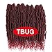 Dansama 6 Packs GoGo Curl Crochet Braids for Water Wave Crochet Synthetic Hair Extensions (12inch (Pack of 4), TBUG)