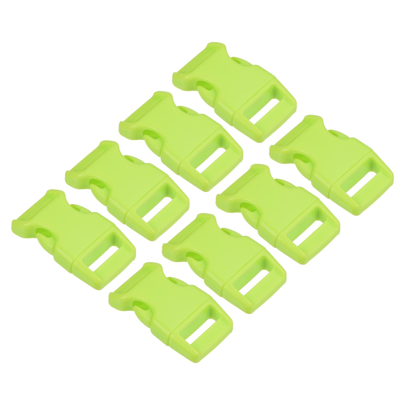 PATIKIL Plastic Buckles, 8 Pack Quick Side Release Clips for Strap, Webbing, Belt, Crafting, Backpack Repair, Sewing Projects, Green, 16mm