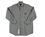 Rasco Fire Retardant GREEN PLAID Dress Shirt 7.5 oz