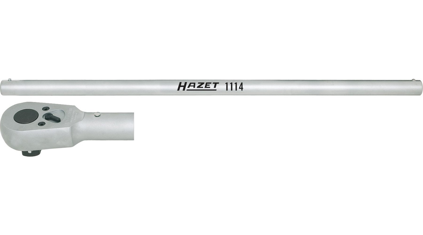 HAZET 1116/2 Reversible Ratchet with Handle Bar - Chrome-Plated/Polished