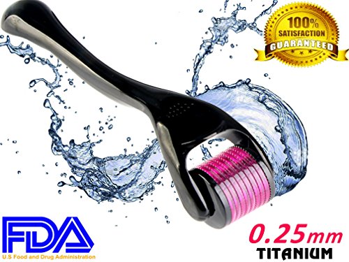 Premium Derma Roller with 540 Micro Needle Titanium Best Derma Roller Kit Micro Roller FDA Approved Needling Roller Skin Care 0.25mm is very useful for face eye body hair loss