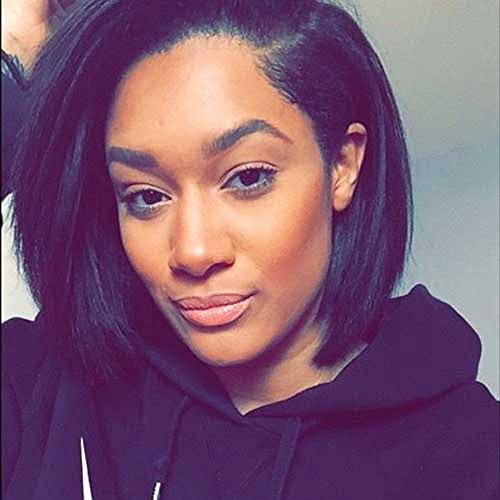 Brazilian Virgin Straight Hair Weaves 3 Bundles Short Straight Human Hair Bundles Virgin Unprocessed Human Hair Extensions 35g/Pc (8 Inch 3 Bundles)