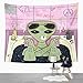 Emvency Tapestry Trippy Alien Smoke and Chill in Bath Cigarette Glasses Home Decor Wall Hanging for Living Room Bedroom Dorm 60x80 Inches