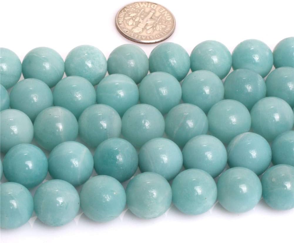 Gem-Inside Natural AAA Grade Blue Amazonite Stone 12mm Round Beads for Jewellery Making Strand 15" 31pcs Beaded Semi Precious Gemstone DIY Handmade Craft Supplies - Image 5