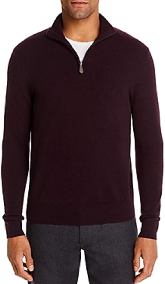 mens cashmere half zip sweater