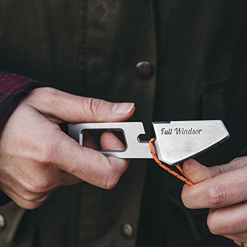 Full Windsor The Muncher Titanium Multi Utensil 10 Function Lightweight Multi Purpose Tool Includes Spork, Knife, Fire Starter, Bottle Opener. Multitool for Camping, Travel, Backpacking Gear.