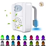 SEYEON Toilet Lights Waterproof Led Toilet Night Lights Motion Sensor Light for Toilet with Aromatherapy, 16 Colors UV Toilet Bowl Light for Kids,Bathroom,Washroom,Bedroom (1 Pack)