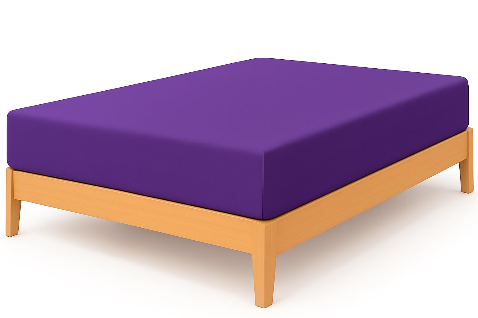 NIYS Luxury Bedding 100% Egyptian Cotton 40CM/16 Extra Deep Fitted Sheets (Purple, Super King) — image 1