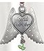 Godmother Christmas Ornament - Angel Wings with Rose Charm 'Special Godmother' Engraved Heart - Angel Wings and Heart - 3